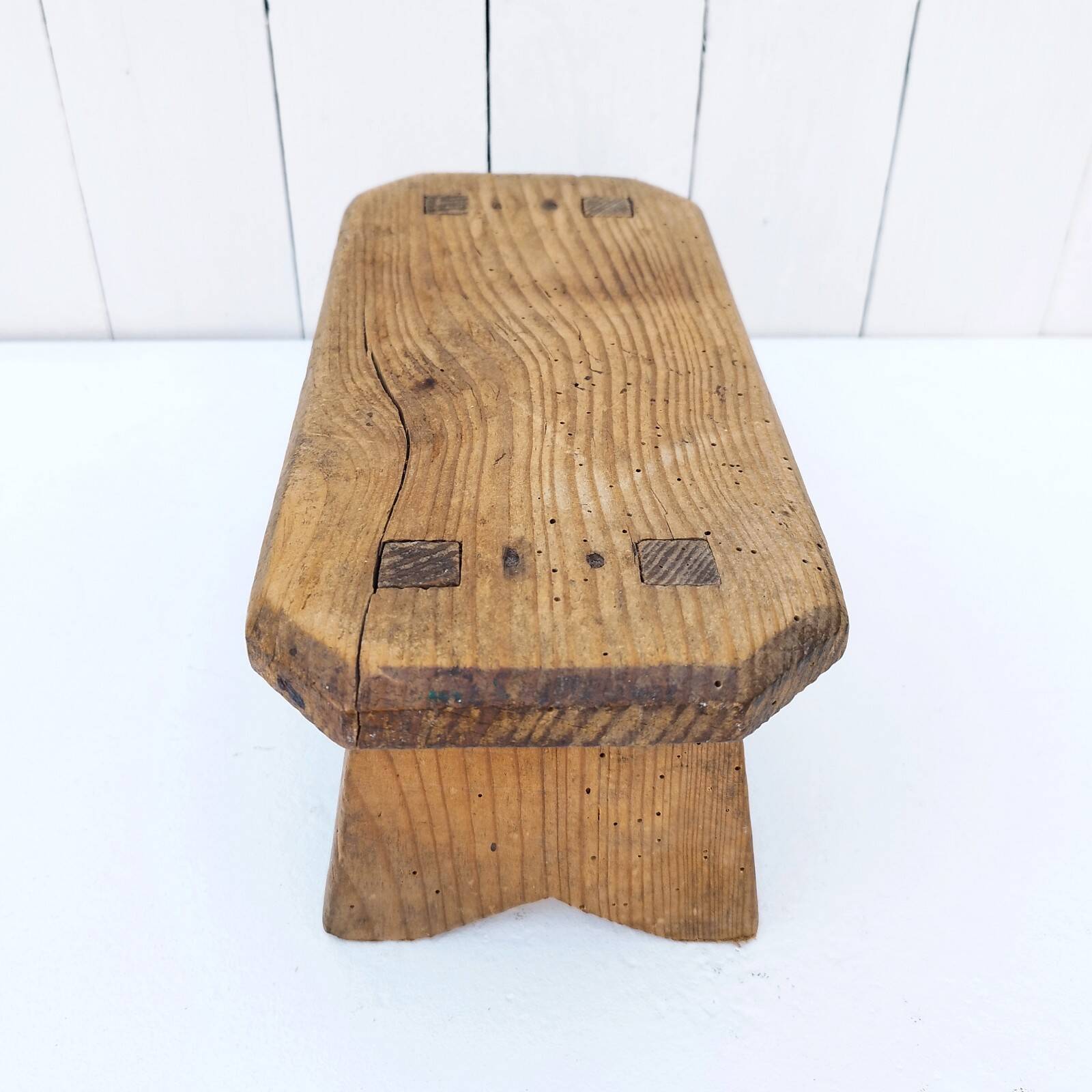 Vintage wooden step, country decoration