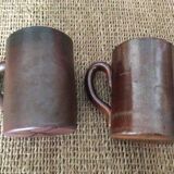 2 stoneware mugs