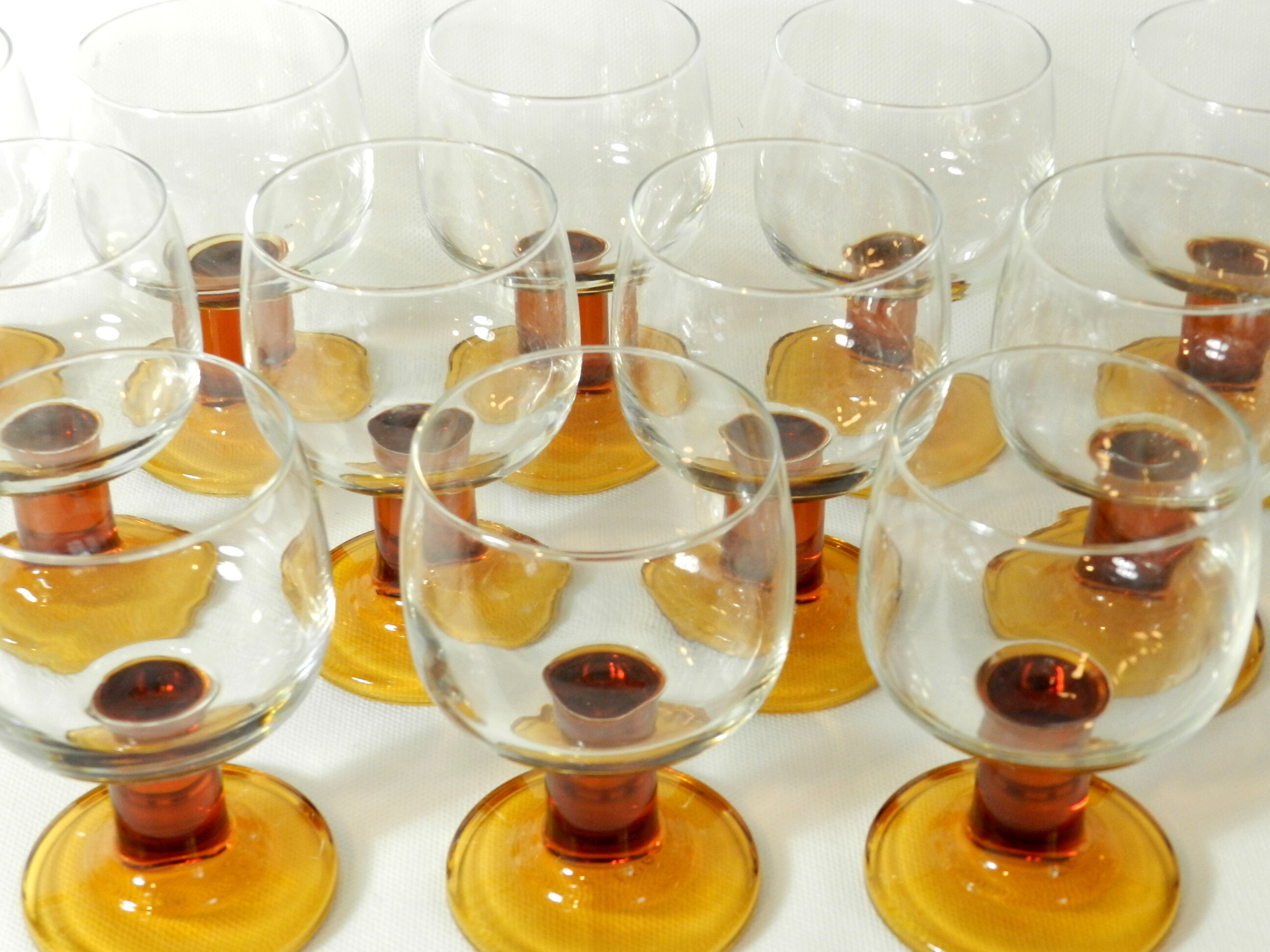 12 vintage stemware