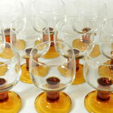 12 vintage stemware