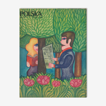 Ensemble non encadré de couvertures imprimées du magazine Polska de 1969 par Andrzej Krajewski