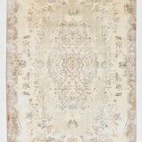 6x9 Persian Vintage Carpet, Authentic Anatolian Turkish Rug, 174x271 Cm