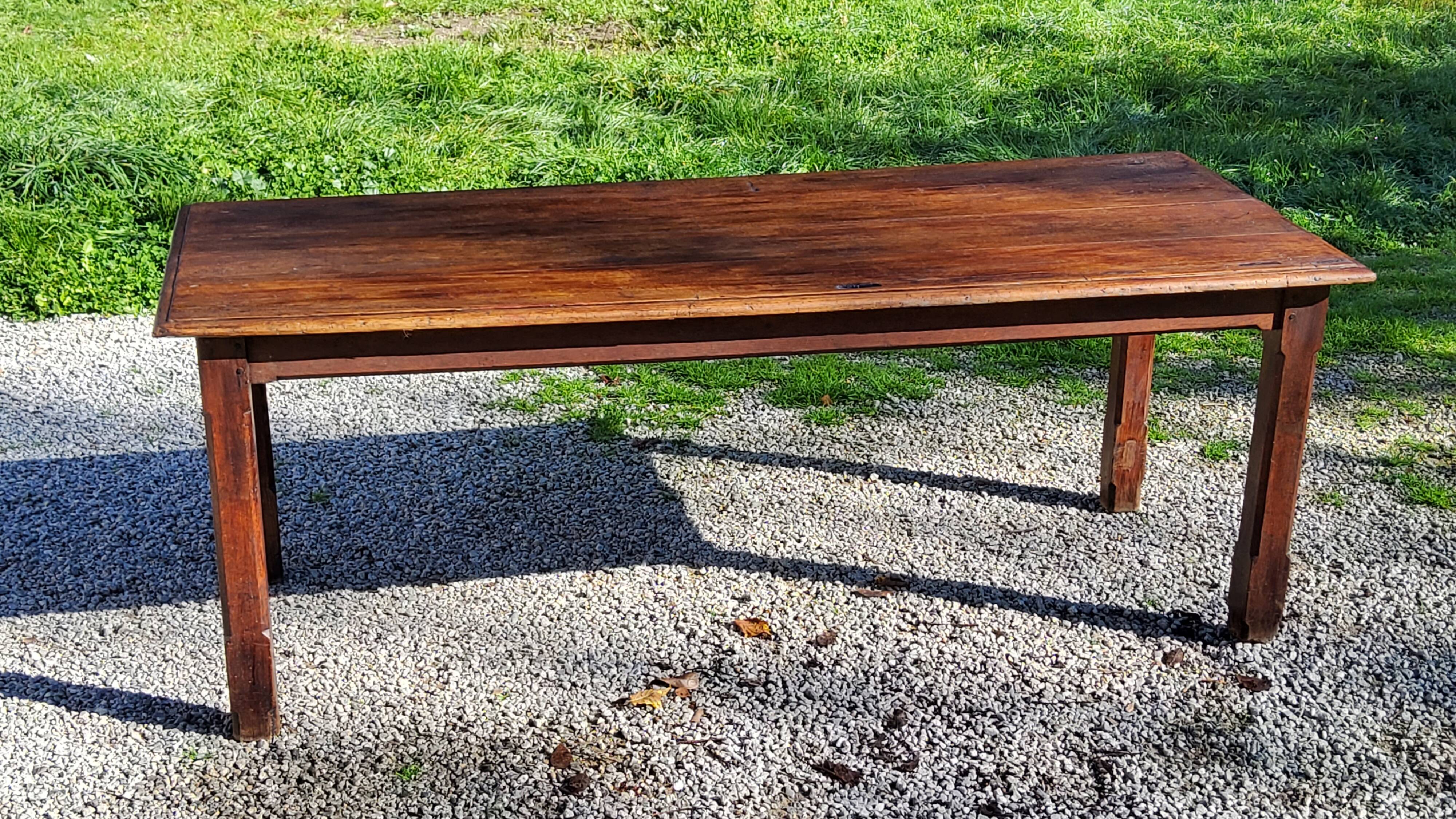 Farmhouse table late 19th early 20th century 200cm