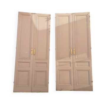 2 pairs of large 19th-century Haussmann-style cupboard doors.
