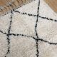 Moroccan Berber carpet Beni Ouarain with black diamonds 1,19x0.97m