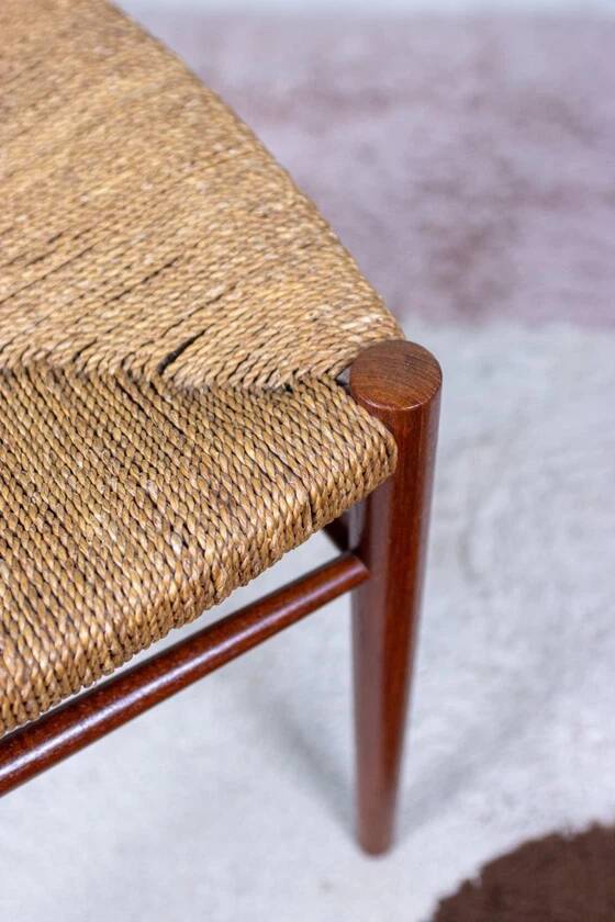 Vintage Teak Stool Chair Soborg Niels Möller Danish Mid Century