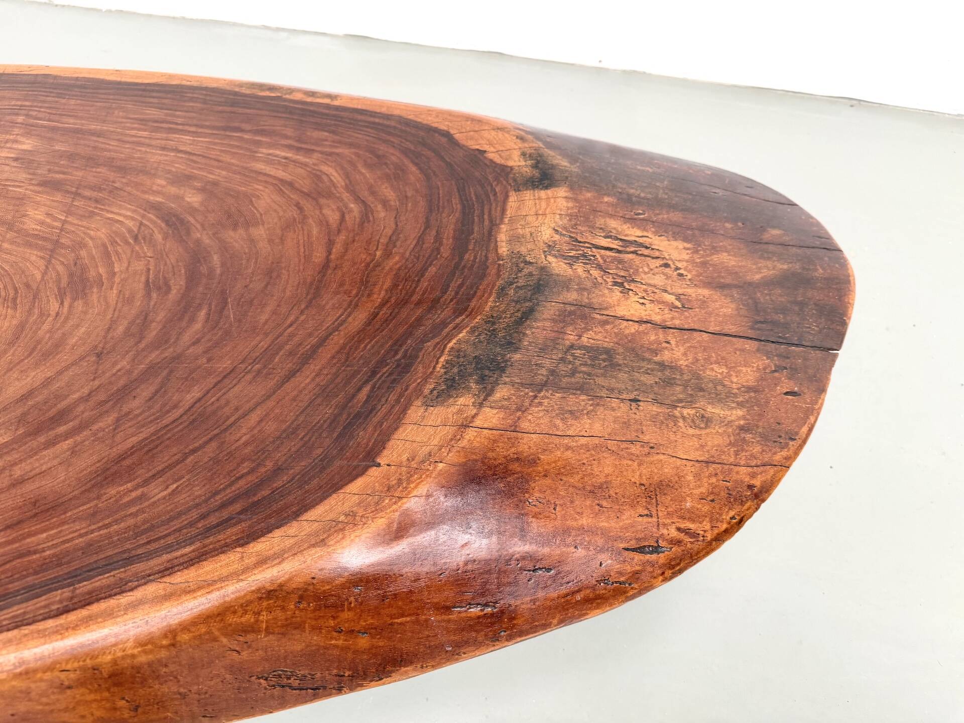 Organic Coffee Table "Slab" in Solid Exotic Wood