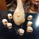 Vallauris faux wood  liqueur service