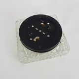 Wall lamp or ceiling light in glass and metal from the 50s and 60s.