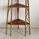 Petite étagère d'angle en rotin vintage 60's