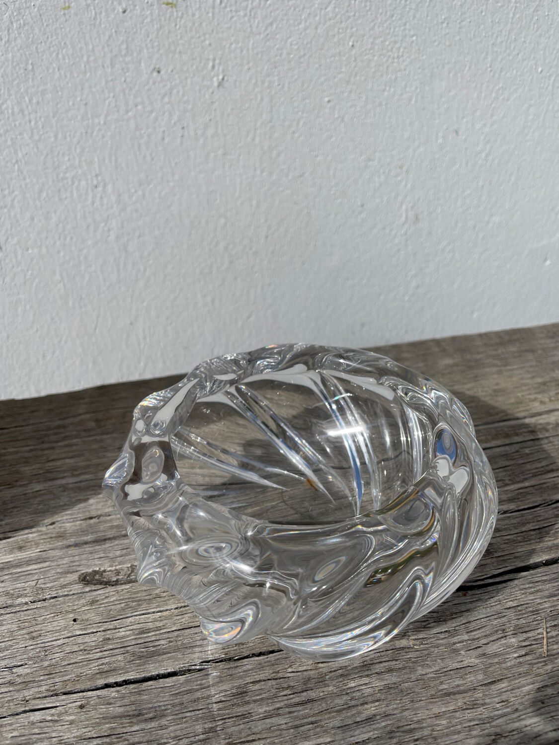 Val Saint Lambert crystal ashtray
