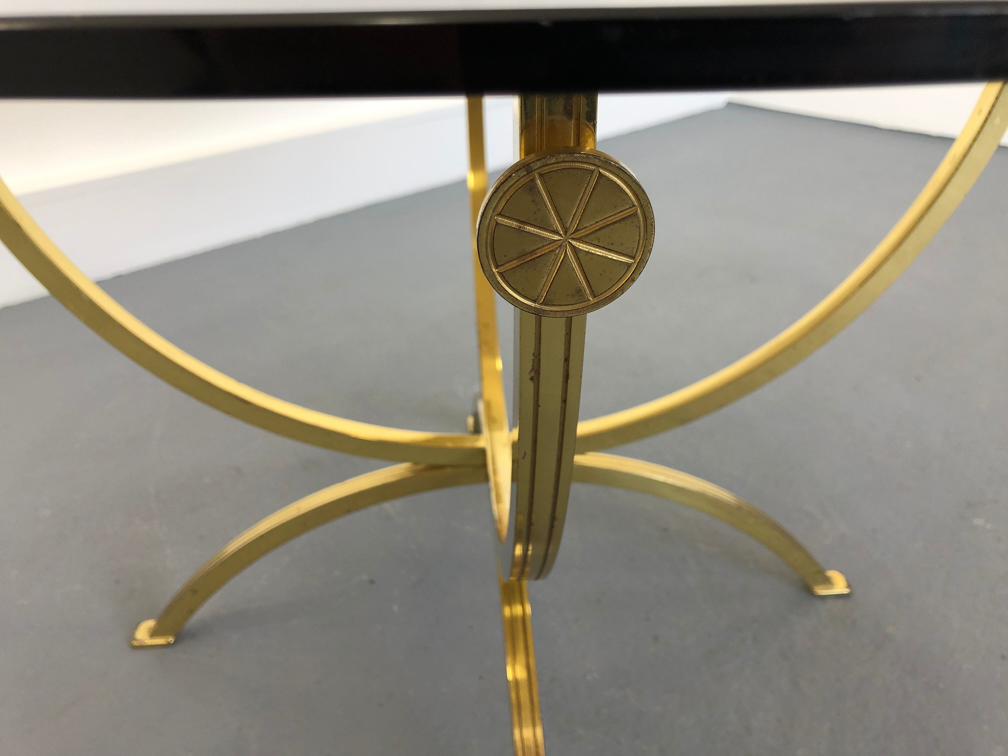 Brass and Smoked Glass Coffee Table,1970s