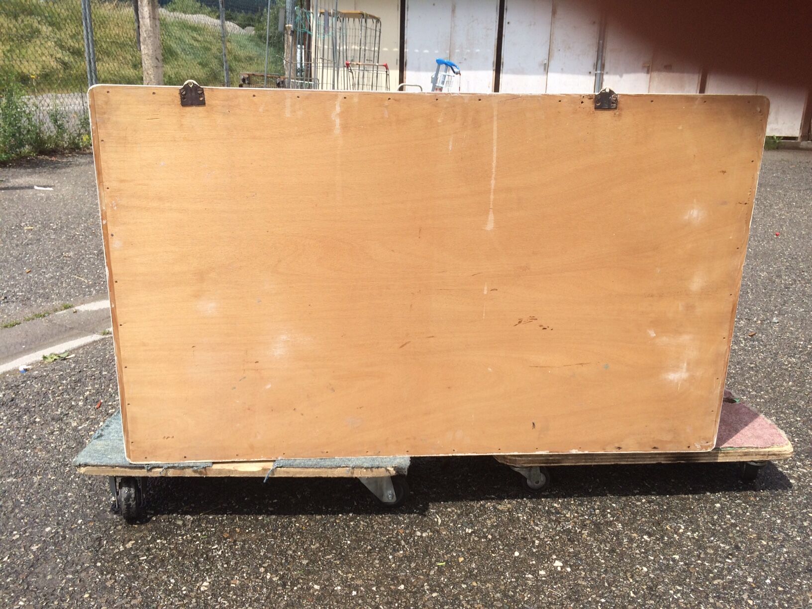 Mado wall shelf 2 sliding doors "frozen" effect windows - 50s