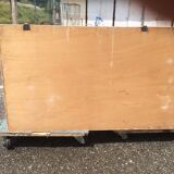 Mado wall shelf 2 sliding doors "frozen" effect windows - 50s