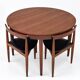 Roundette Teak Extendable Dining Set by Hans Olsen for Frem Røjle