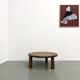 Modernist tripod coffee table in solid oak, DLG Perriand, Chapo, years.