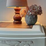 Art Deco bedside table from the 1930s - Wood with inlaid top