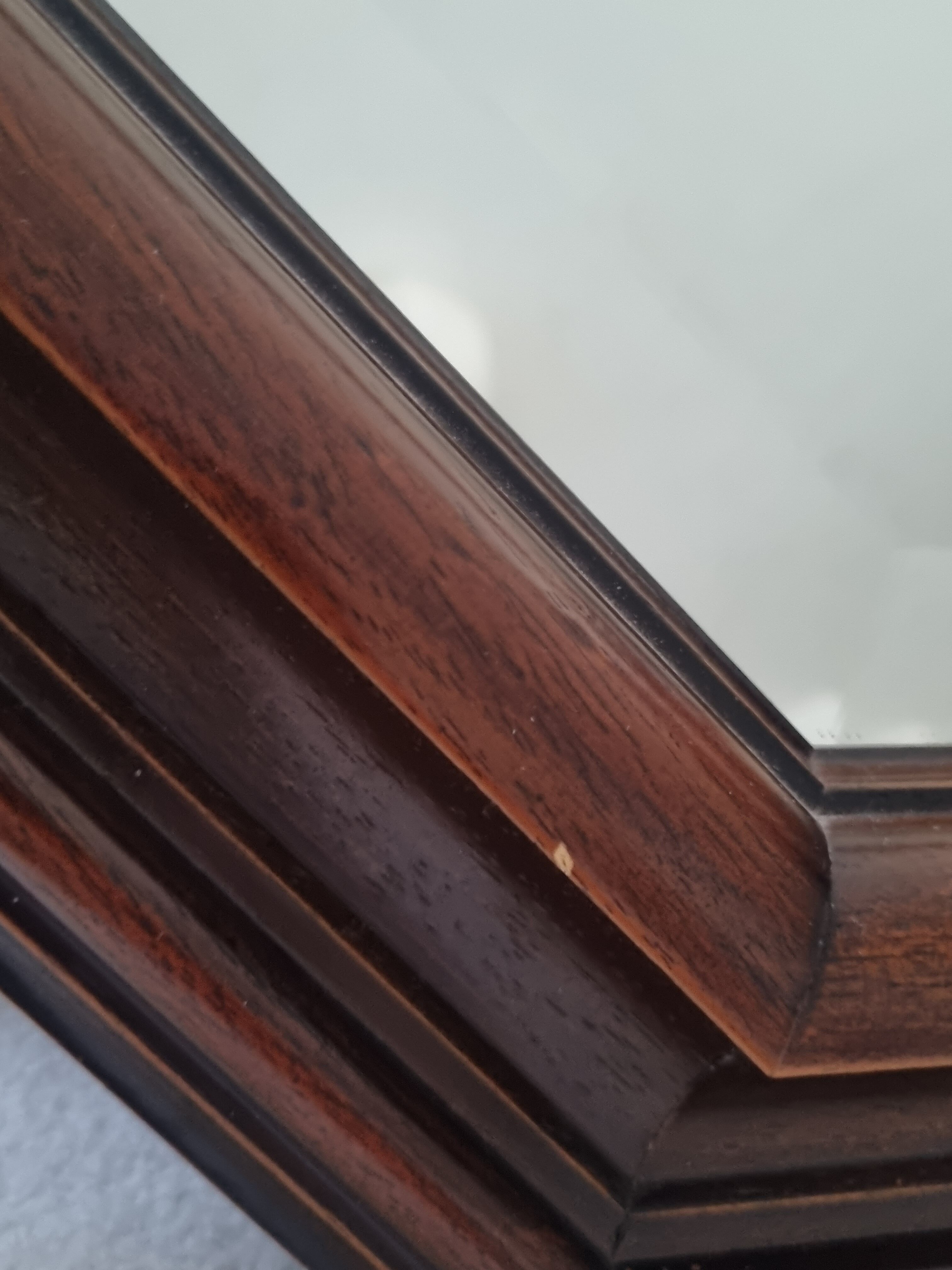 Octagonal wood mirror year 60