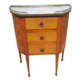 Small Louis XVI style chest of drawers with rounded sides