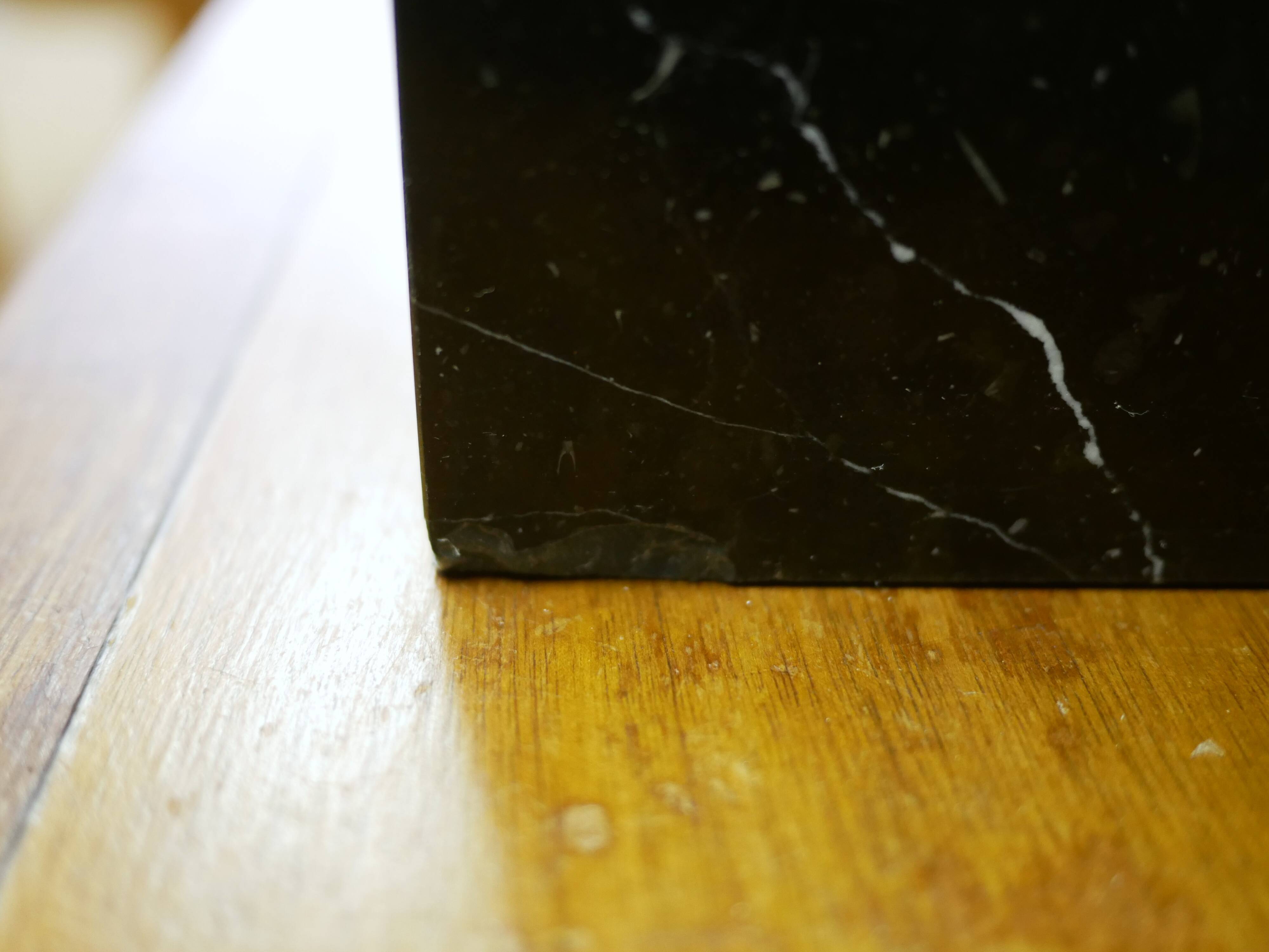 Buddha head sculpture, marble base