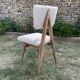 Set de 4 chaises minimalistes en chêne années 50