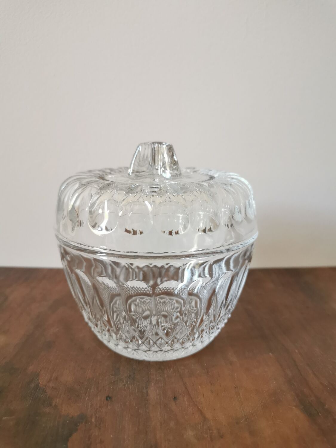 Vintage glass candy box from Reims