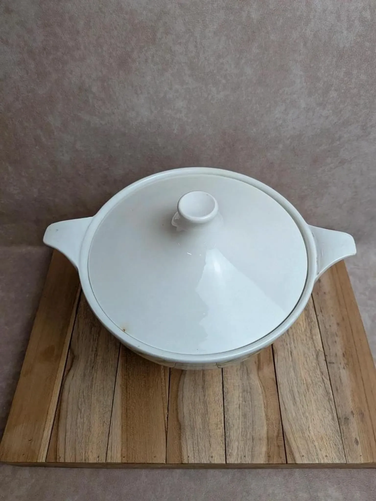 Antique ironstone soup tureen Digoin Sarreguemines – Poupette model – Vintage