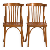 Antique bentwood coffee chairs (circa 1920). Set of 2, no. 4