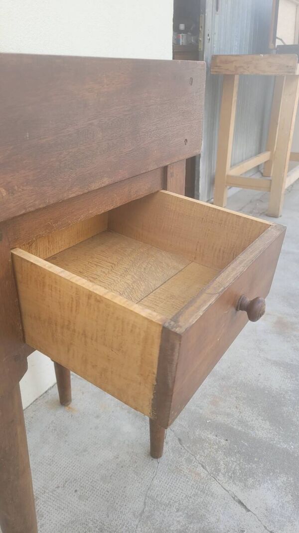 Billot de Boucher table de préparation en bois ancien