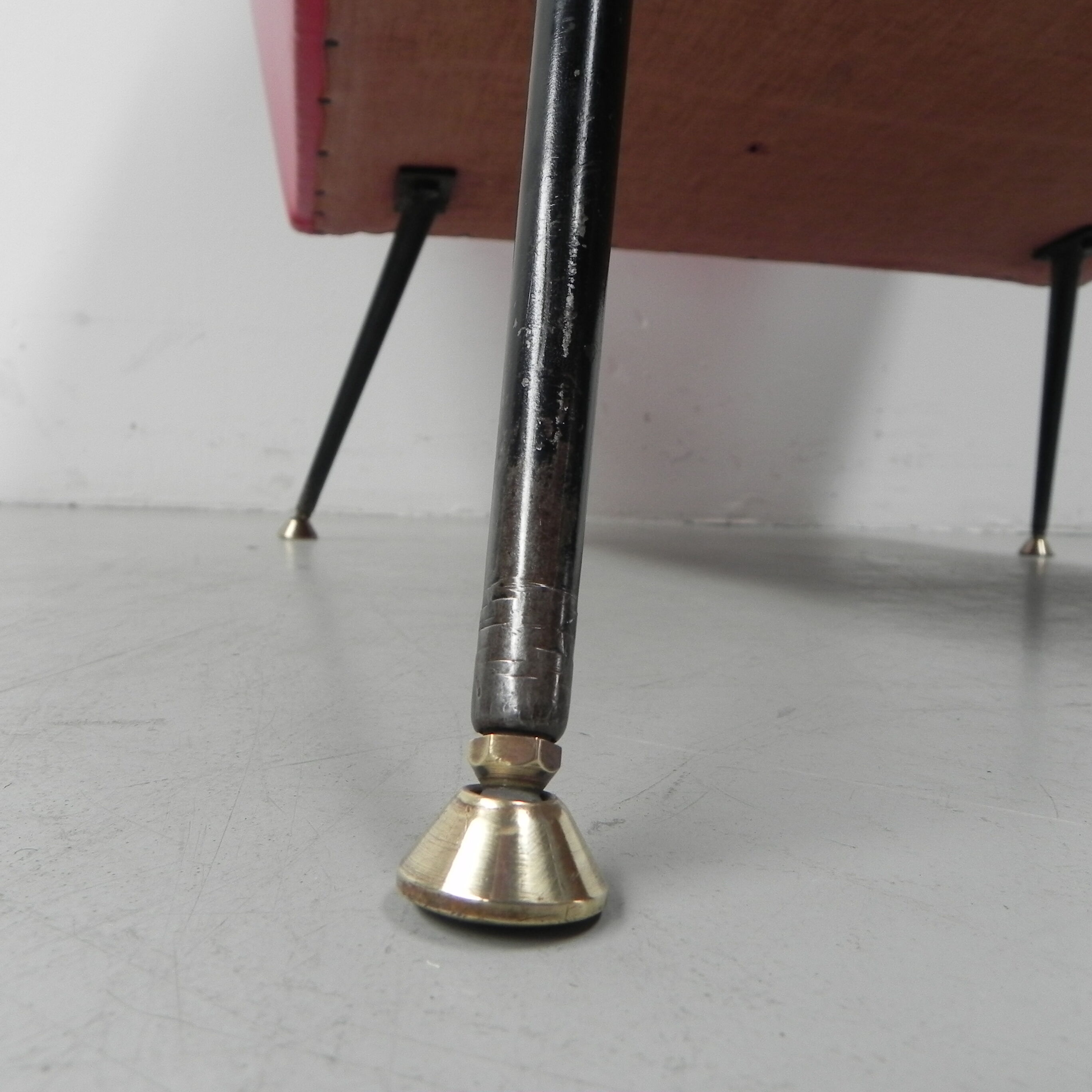 Vintage skai armchair with armrests