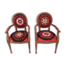 Set of two suzani armchair