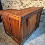 Antique French oak counter / shop counter (early 1900s)