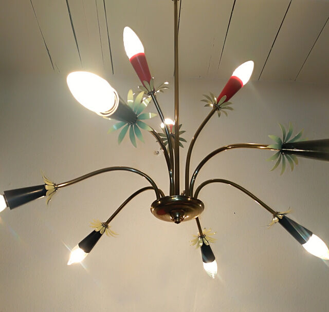 Lustre vintage 9 lumières 1970