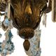 Italian 1940’s Bronze brass and Crystal chandelier