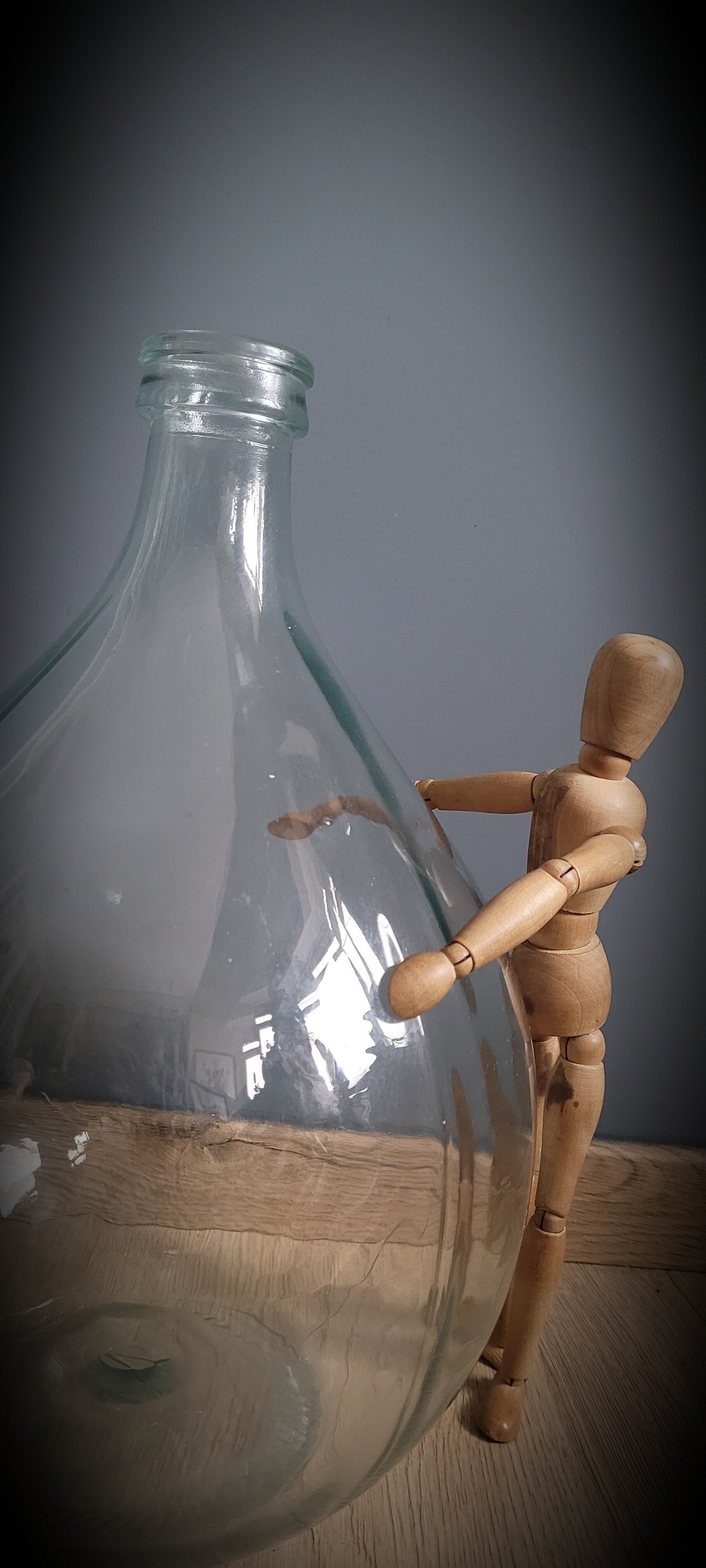 Demijohn 10L transparent round