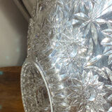 Large cut glass fruit bowl, 1950s