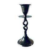 Twisted brass candle holder