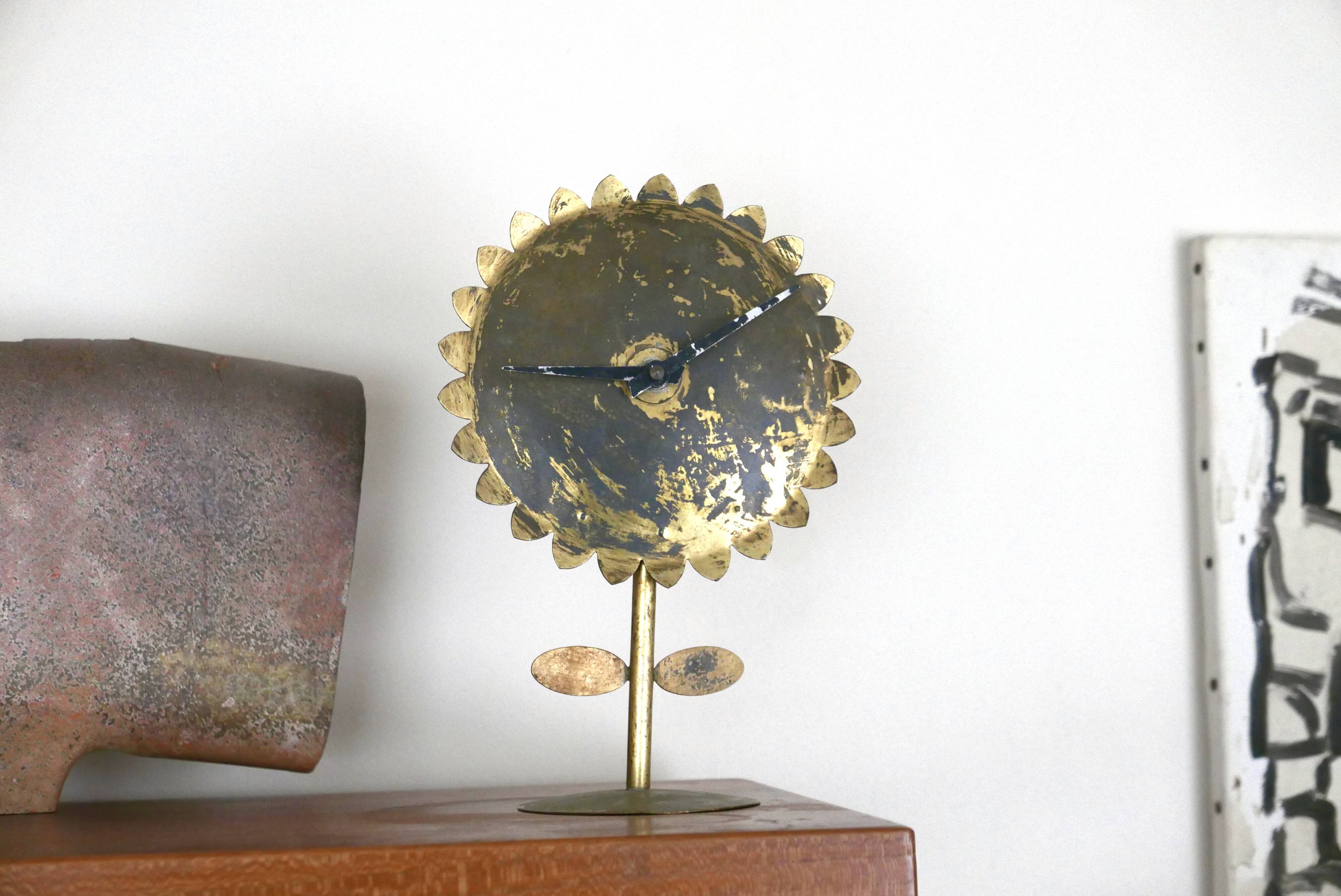 Jean Vinay's copper flower clock, 1960s
