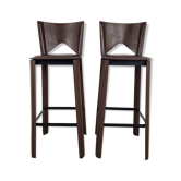 Brazilian leather bar stools, 1980s
