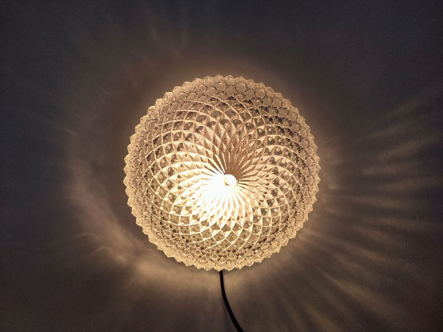 Vintage glass round wall lamp/ceiling