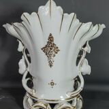 Vase de mariage porcelaine Vieux Paris vers 1830-1850 42x42 cm.
