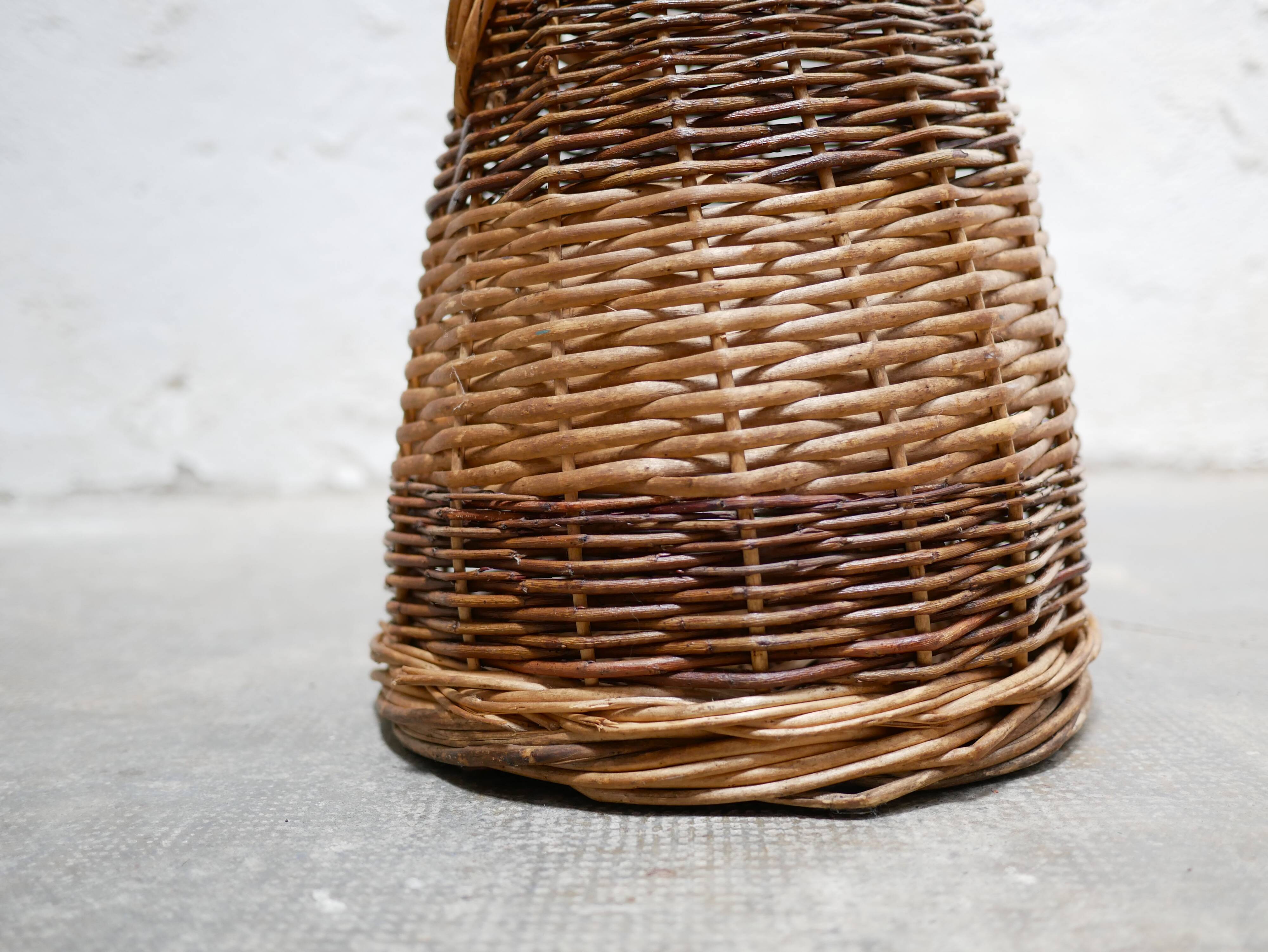 Vintage wicker and rattan basket
