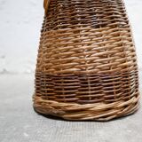 Vintage wicker and rattan basket