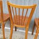 Set of 5 antique signed Baumann bistro chairs