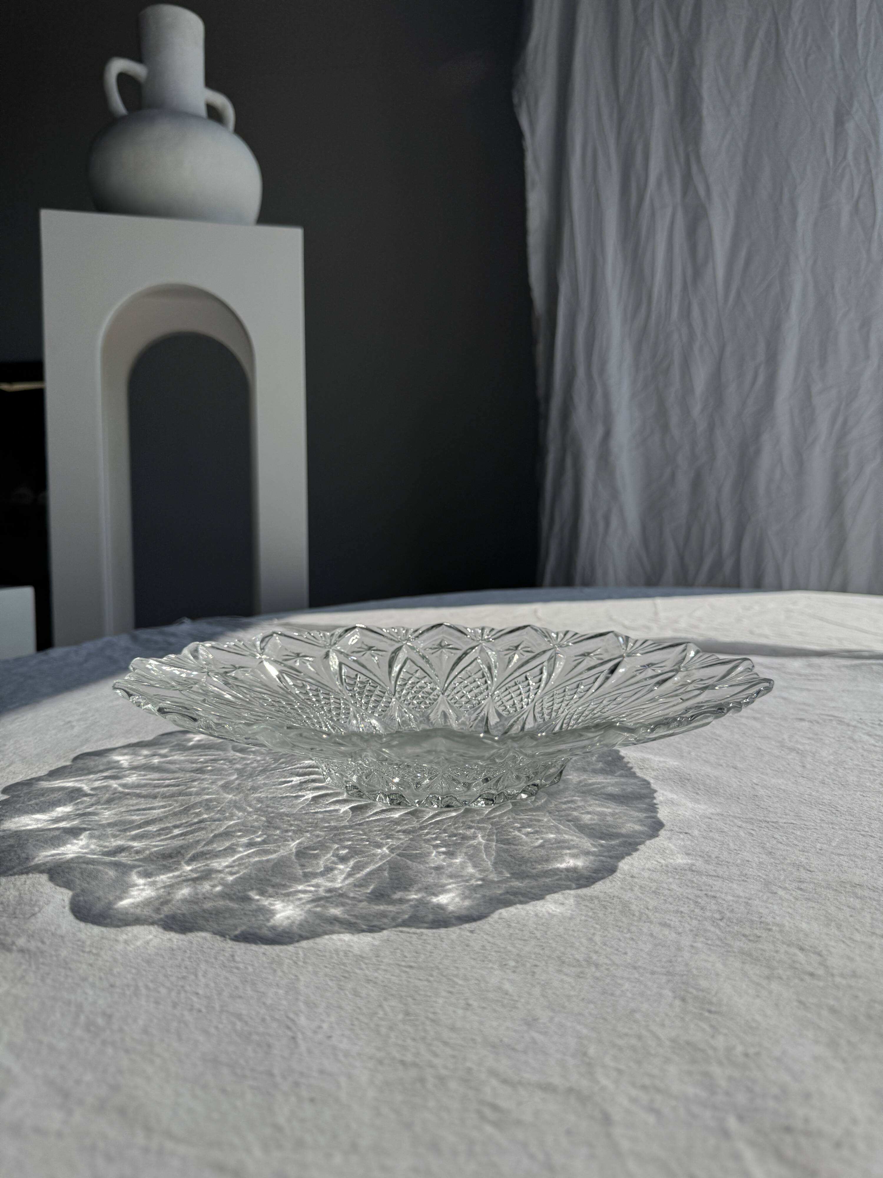 Vintage Diamond Point Flared Fruit Bowl or Salad Bowl D31