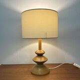 Lampe de table en bois clair, 1980, style minimaliste