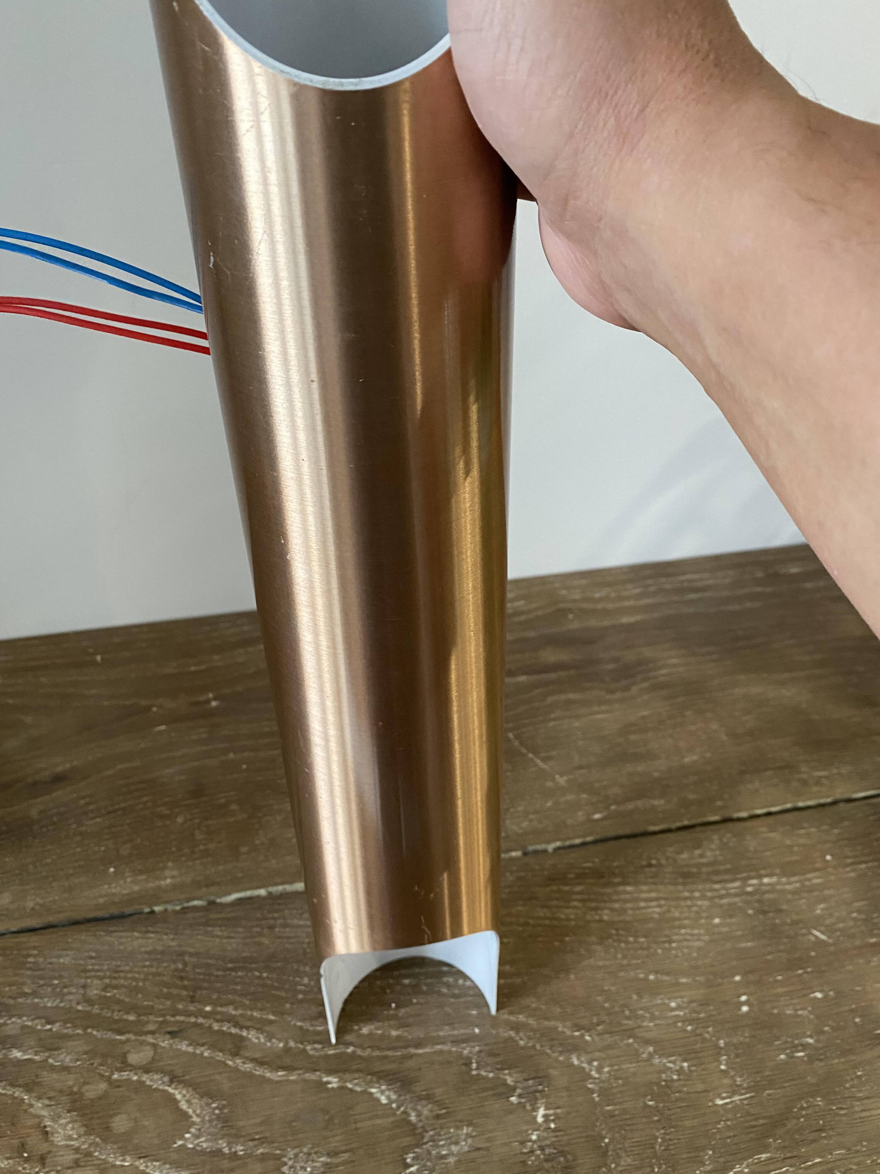 N3 Sconce Fuga XL copper / rosé wall light Raak Komulainen 1970 vintage