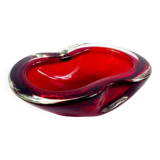 Large Sommerso Murano Glass Bowl or Vide Poche attributed to Flavio Poli, Italy, 1960s/1970s