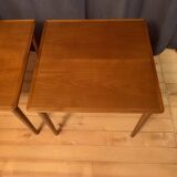 Pair of mahogany side tables, Denmark, 1950s.