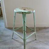 Workshop metal stool green Nicolle